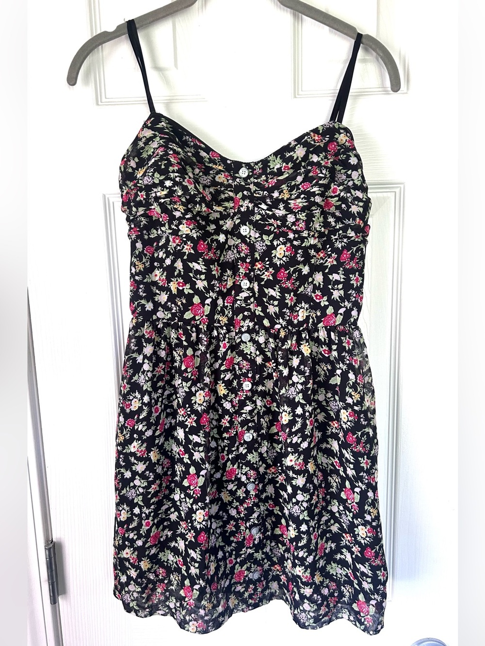 BCBG Generation Floral Smocked Button Front Mini Dress NWT Small